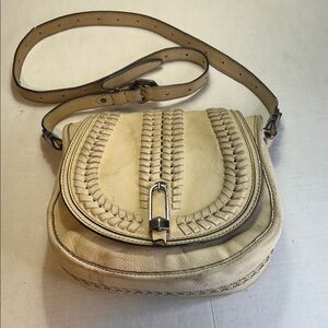ORYANY AMANDA ITALIAN LEATHER  SADDLE BAG BUTTER YELLOW CROSSBODY BAG